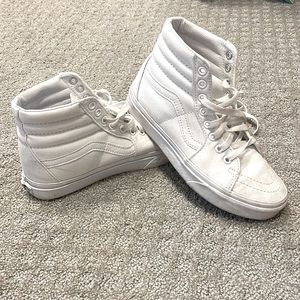 Womens white van high top shoes